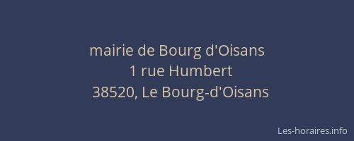 mairie de Bourg d'Oisans