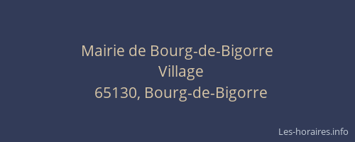 Mairie de Bourg-de-Bigorre