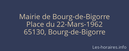 Mairie de Bourg-de-Bigorre