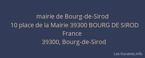 mairie de Bourg-de-Sirod