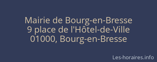 Mairie de Bourg-en-Bresse