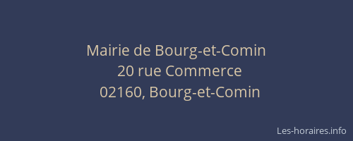 Mairie de Bourg-et-Comin
