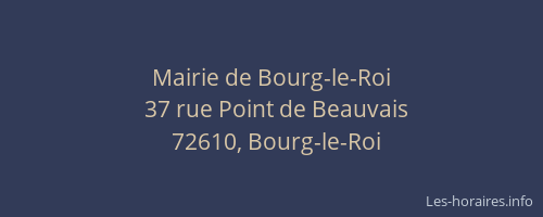 Mairie de Bourg-le-Roi