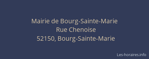 Mairie de Bourg-Sainte-Marie