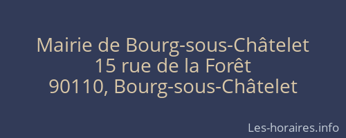 Mairie de Bourg-sous-Châtelet