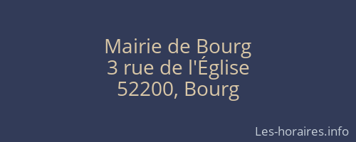 Mairie de Bourg