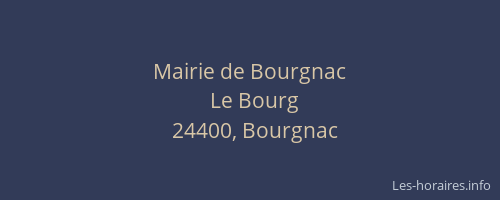 Mairie de Bourgnac