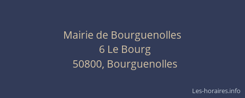 Mairie de Bourguenolles