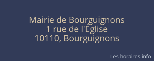 Mairie de Bourguignons