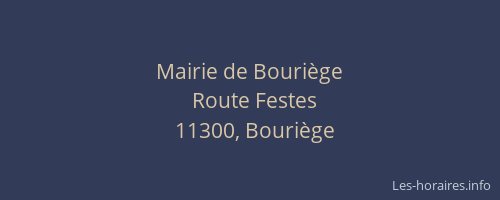 Mairie de Bouriège