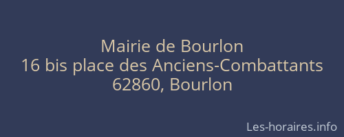 Mairie de Bourlon