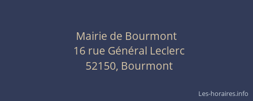 Mairie de Bourmont