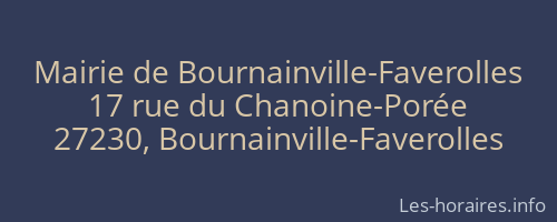 Mairie de Bournainville-Faverolles