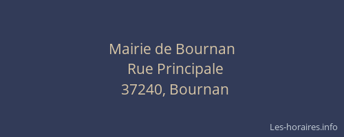 Mairie de Bournan