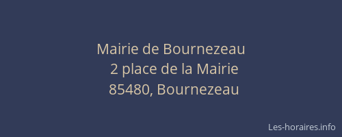 Mairie de Bournezeau