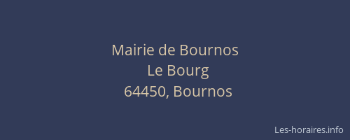 Mairie de Bournos