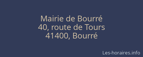 Mairie de Bourré