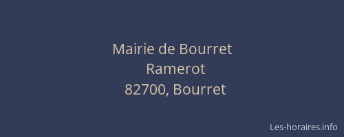 Mairie de Bourret