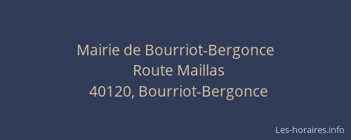 Mairie de Bourriot-Bergonce