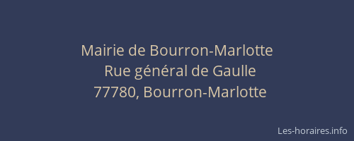 Mairie de Bourron-Marlotte