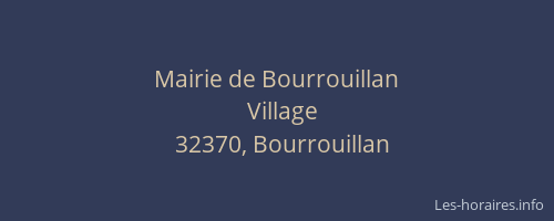 Mairie de Bourrouillan