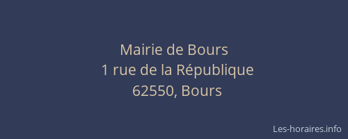 Mairie de Bours
