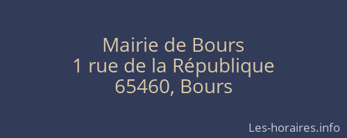 Mairie de Bours
