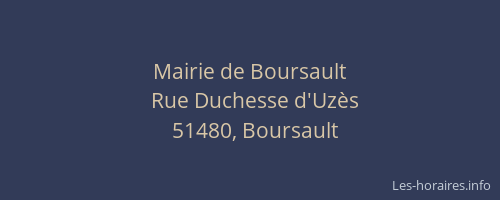 Mairie de Boursault