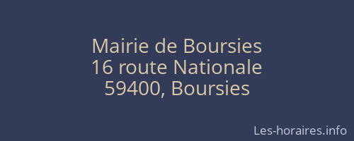 Mairie de Boursies