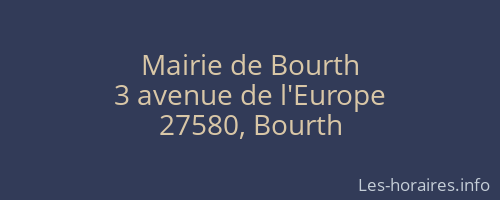 Mairie de Bourth