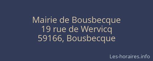 Mairie de Bousbecque