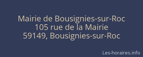 Mairie de Bousignies-sur-Roc