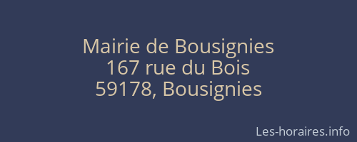 Mairie de Bousignies