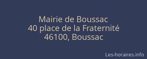 Mairie de Boussac