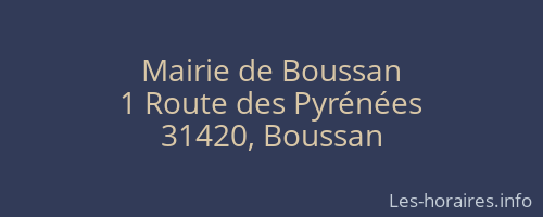 Mairie de Boussan