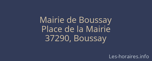 Mairie de Boussay
