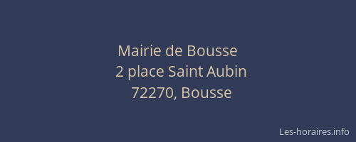 Mairie de Bousse