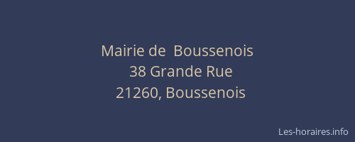 Mairie de  Boussenois