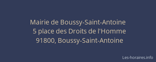 Mairie de Boussy-Saint-Antoine
