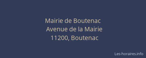 Mairie de Boutenac