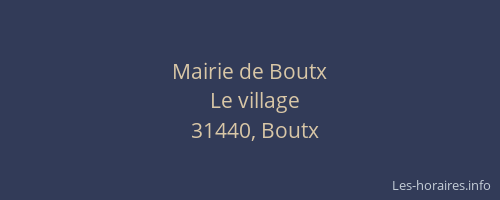 Mairie de Boutx