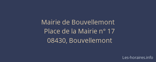 Mairie de Bouvellemont