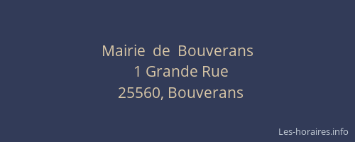 Mairie  de  Bouverans