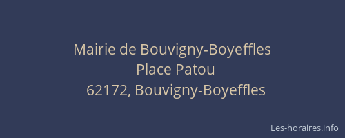 Mairie de Bouvigny-Boyeffles