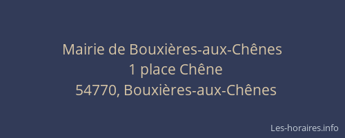 Mairie de Bouxières-aux-Chênes