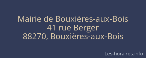 Mairie de Bouxières-aux-Bois