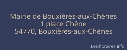 Mairie de Bouxières-aux-Chênes