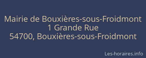 Mairie de Bouxières-sous-Froidmont