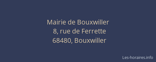 Mairie de Bouxwiller