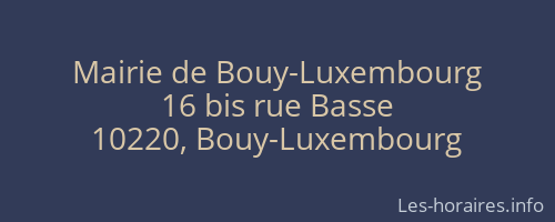 Mairie de Bouy-Luxembourg